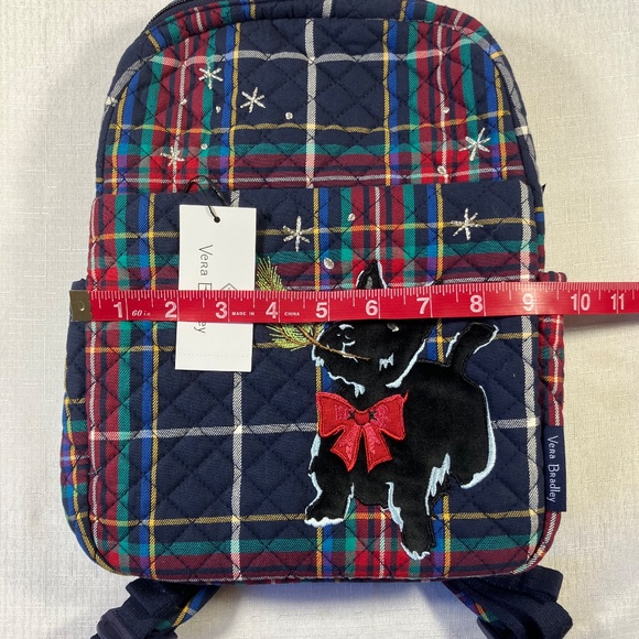 NWT Vera Bradley Tartan Plaid Scottie Dog Small Backpack - Picture 6 of 12